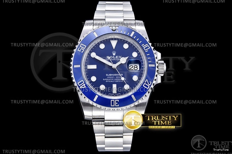 0915 Sporty ROLSUB0338 – Submariner 116619LB 904L SS SS Blue VSF VS 1042